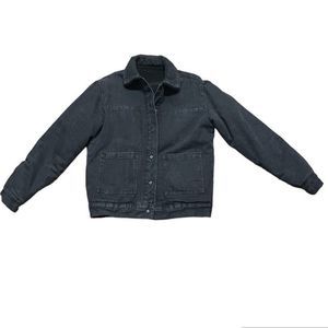 forever 21 mens Reversible Sherpa Jean jacket Black Small